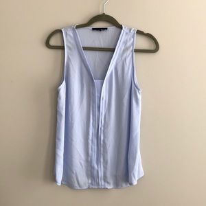 Periwinkle sleeveless blouse
